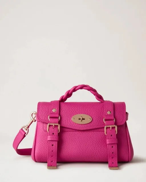 Mulberry 'Mini Alexa' in Mulberry Pink Heavy Grain Leather - $1250 - BNWT