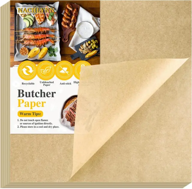 100pcs White Butcher Paper 12 X 12 Inches Disposable Butcher Paper Sheets  Square Meat Sheet Precut Butcher Paper No Wax Butcher Paper For Wrapping Mea