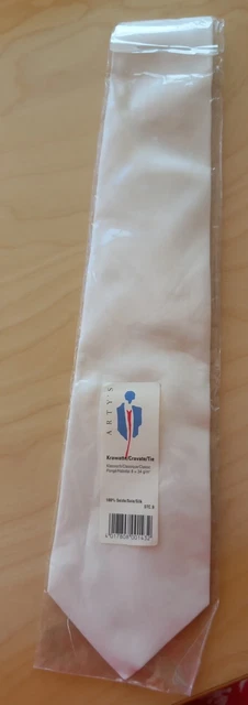 Weiße Seidenkrawatte zum Bemalen oder Färben