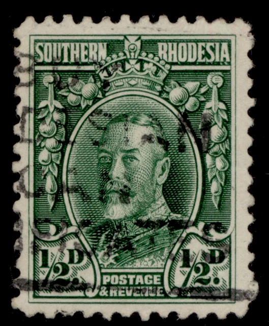 SOUTHERN RHODESIA GV SG15, ½d green, FINE USED.