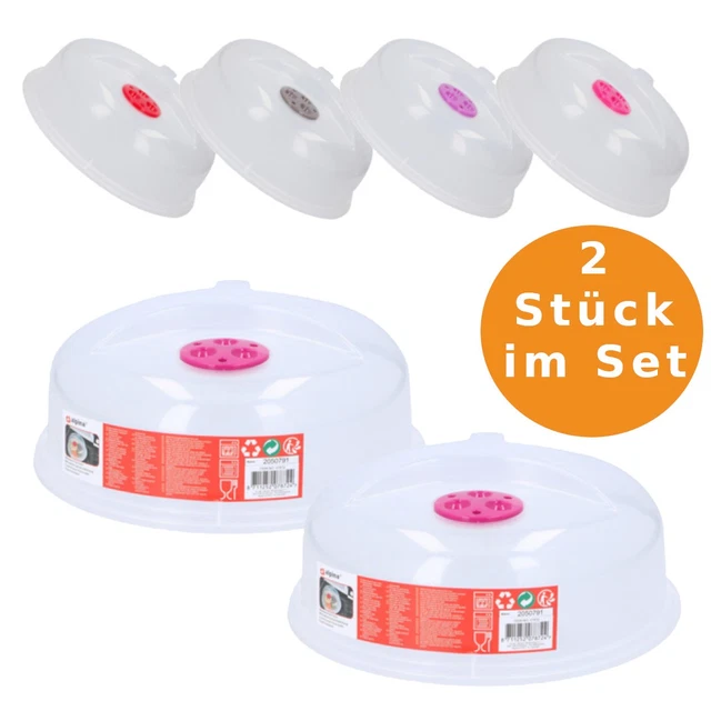 LekDrok Mikrowellen-Abdeckung Mit Matte – Spritzschutz, Schüsselhalter & Hitzebeständige Silikonmatte, 25,4 Cm, Anthrazit