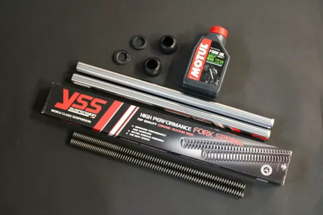 Kawasaki Z900 Fork Rebuild Kit / YSS Progressive Springs Tubes Motul Oil Seals