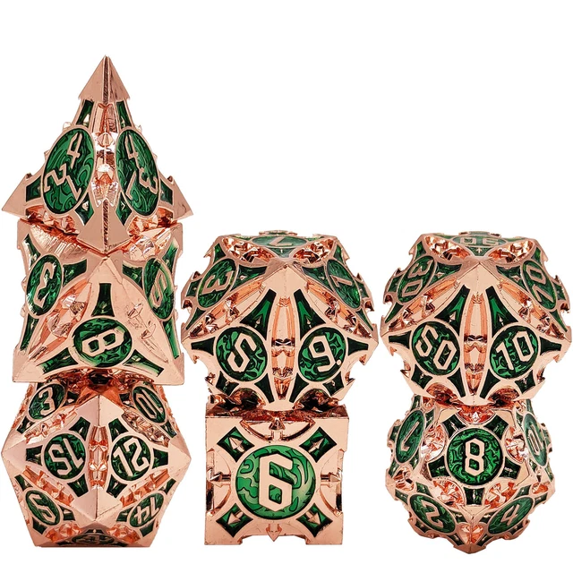 7PCS Metal Polyhedron Solid DND Dice Set for Dungeons & Dragons RPG D4-D20  D%