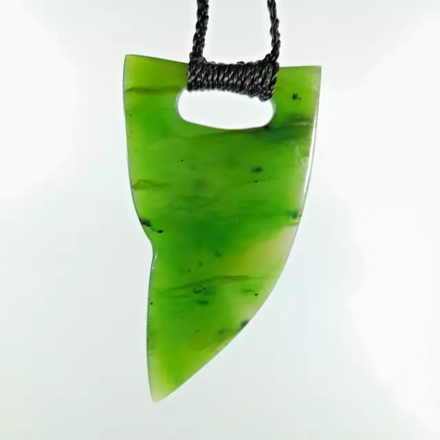 Shark Tooth Jade Pendant, New Zealand, Pounamu, Greenstone