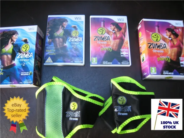 Wii Zumba Fitness Party 1+2 Treten Sie der Party bei Zumba Gürtel/Videospiele Bundle