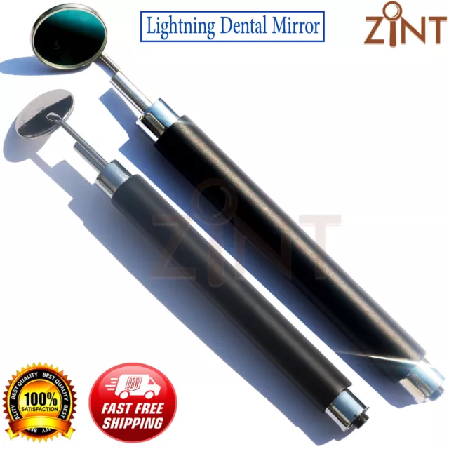 Dental Mouth Mirror Handle With LED Light Oral Teeth Cleaning Inspection Tool CE