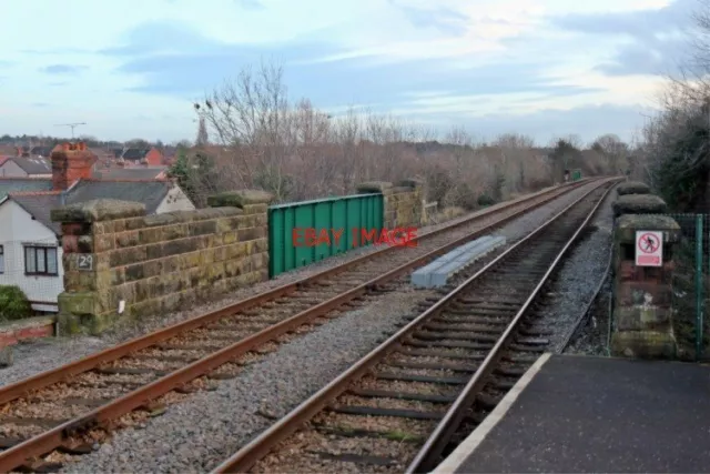 Photo  Raby Road Bridge Neston Railway Station At The Southern End Of The Platfo
