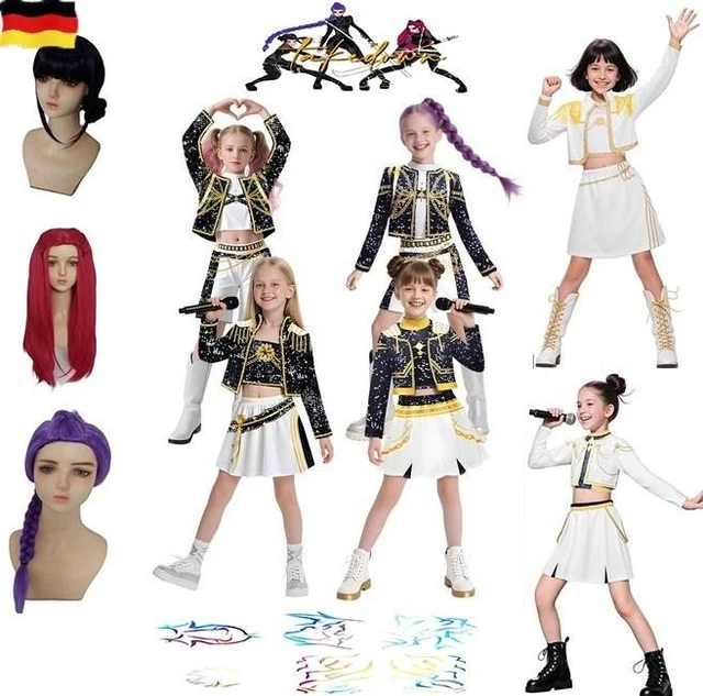 Costum de Halloween KPop Demon Hunters Set pentru Femei, XS, Rumi Zoey, Multicolor