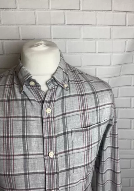 Camicie Club Monaco Grigio Media Slim Fit Polsino