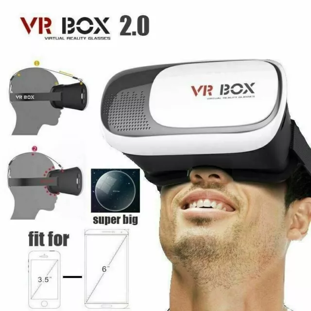 VR BOX 2.0 Occhiali Realtà Virtuale 3D Virtual Reality 3