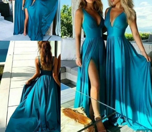 Vestito lungo deals celeste