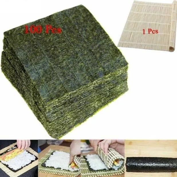 Sushi Seaweed Dark Green for Making Sushi Rolls Adding to Salad Korean Foods