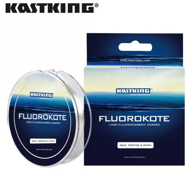 KastKing FluoroKote Fluorocarbon Coated Leader Line Sea Lure Fishing  150 Yards