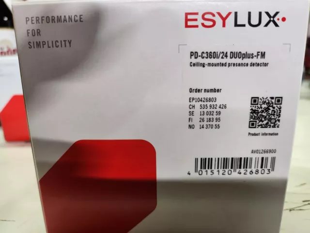 ESYLUX-Decken-Präsenzmelder PD-C360i/24 Duoplus FM  EP10426803