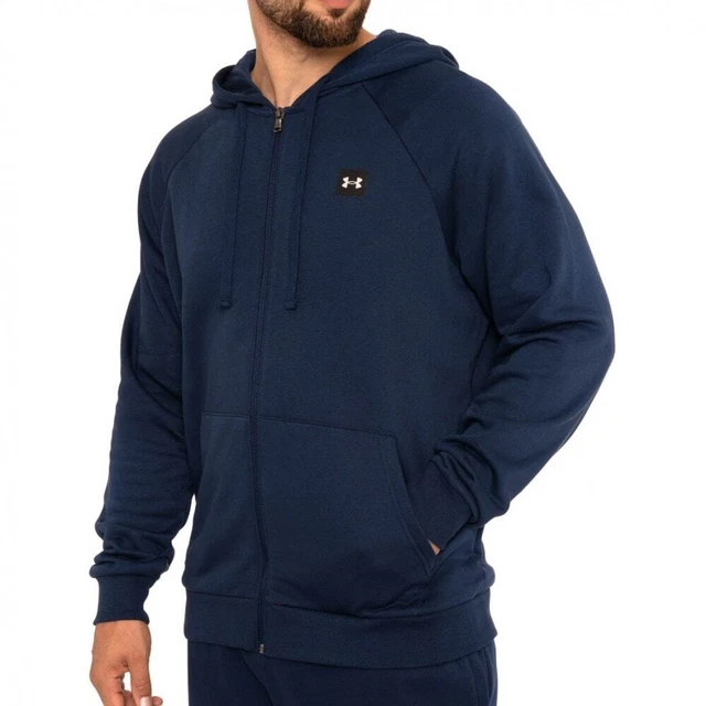 Felpa con cappuccio Under Armour Uomo Rival FZ (Navy)