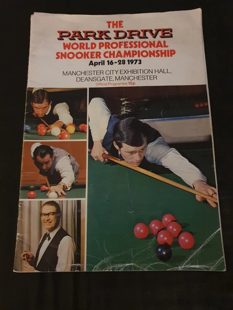 1973 WORLD PROFESSIONAL Snooker Championship Extremely Rare Official