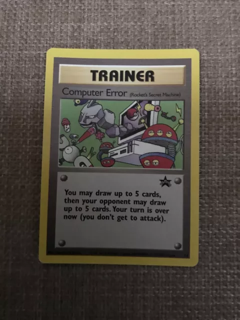 Pokemon Computer Error (Rocket's Secret Machine) 16 WOTC Black Star Promo NM