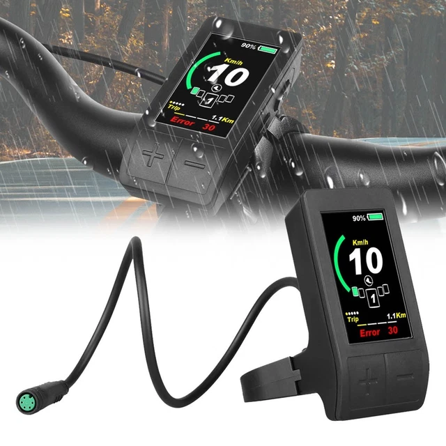Écran LCD Pour Vélo électrique Bafang BBS01/BBS02/BBSHD – Compteur De Vitesse 5 Broches AUK