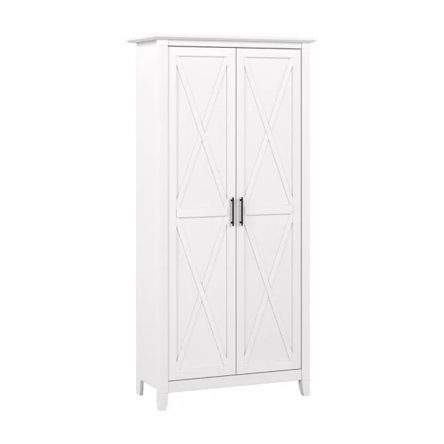 Bush Furniture Key West Tall Storage Cabinet with Doors