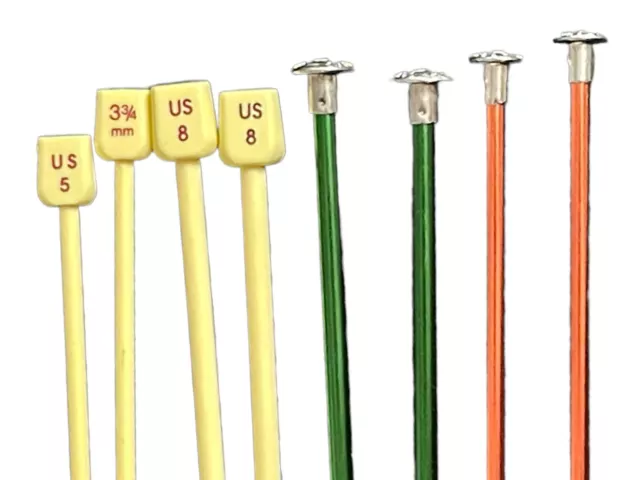 Knitting Needles Set of 4  14" Boye & Other US 5, 7, 8, 9 as seen in pictures