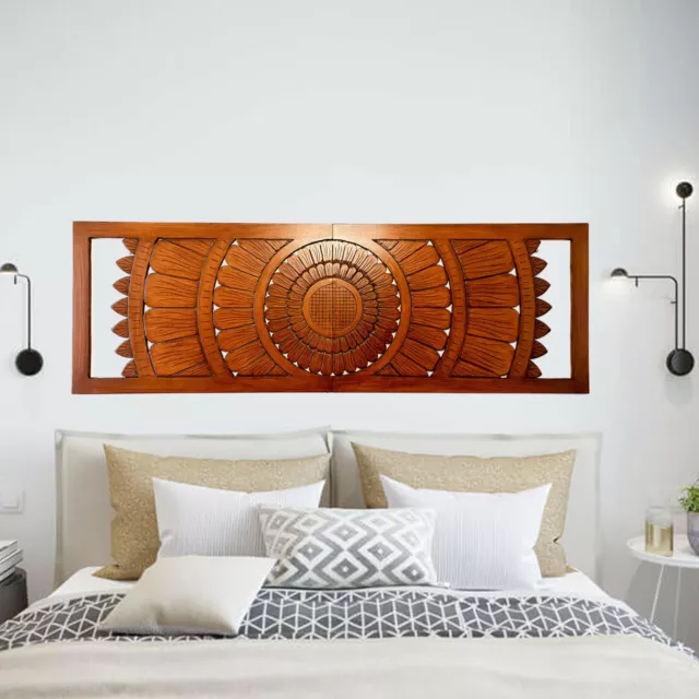 Wood on sale mandala headboard