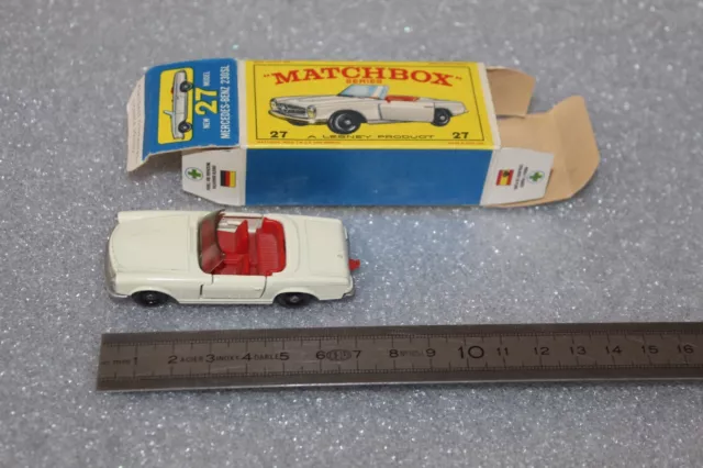 MATCHBOX LESNEY MERCEDES Benz 230SL n 27 avec bo te EUR 80 00