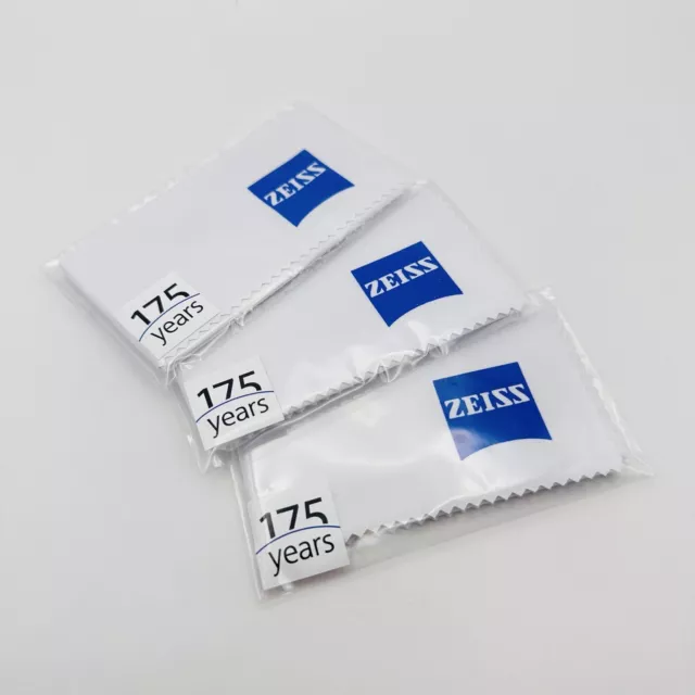 3 x ZEISS Brillenputztuch Putztuch Brillen Sonnenbrillen weiß Logo NEU