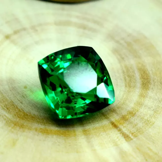 Green Garnet Gemstone Cushion Cut AAA+ Tsavorite Garnet 8.10 Carats Faceted