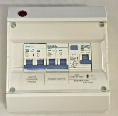 DELUXE CARAVAN MAINS Fuse Box RCD Consumer Unit - Caravan / Motorhome ...
