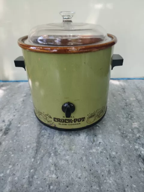 Rival Crock-ette Slow Cooker Crock Pot Model 3205 GP 1qt Green W/ Grapes  for sale online
