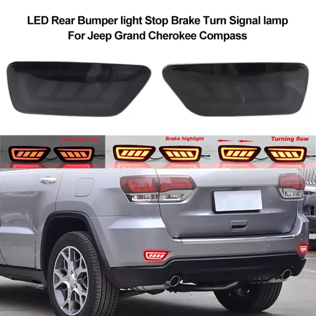 2X Für Jeep Grand Cherokee 2011-2022 LED Nebelscheinwerfer Rücklicht  Bremslicht