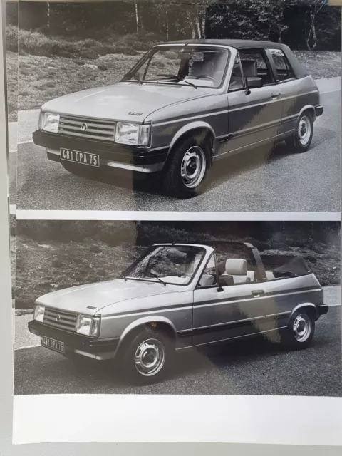 Pininfarina Pressemappe Genf 03/1982 mit 4 Doppelfotos + Peugeot-Broschüre