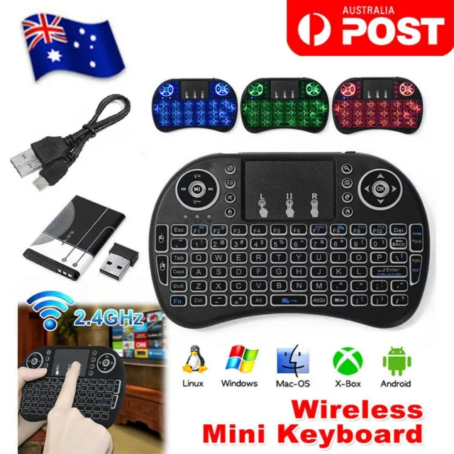 BACKLIGHT Mini Wireless Keyboard with Touchpad for Smart TV Android Box PC 2.4G