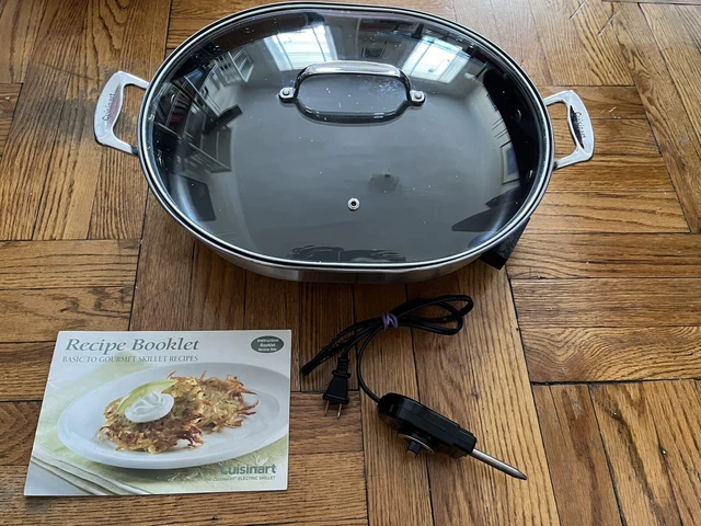 Cuisinart CSK-150 Electric Skillet Oval Brushed Stainless Nonstick 12x15 1500 W Cuisinart CSK-150 Electric Skillet Oval Brushed Stainless Nonstick 12x15 1500 W