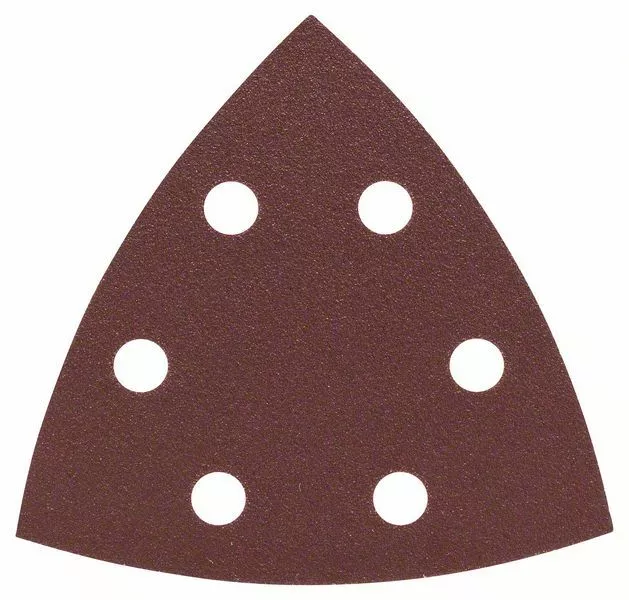 25x Bosch Hoja de Lija para Lijadora Triangular, 93MM, 120 , 6 Agujeros