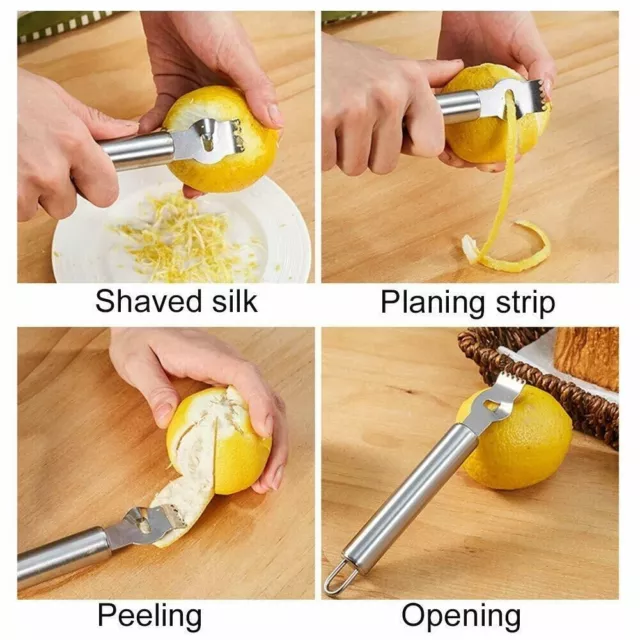 Lemon Orange Zester Citrus Grater Stainless Steel Lime Zest Peeling