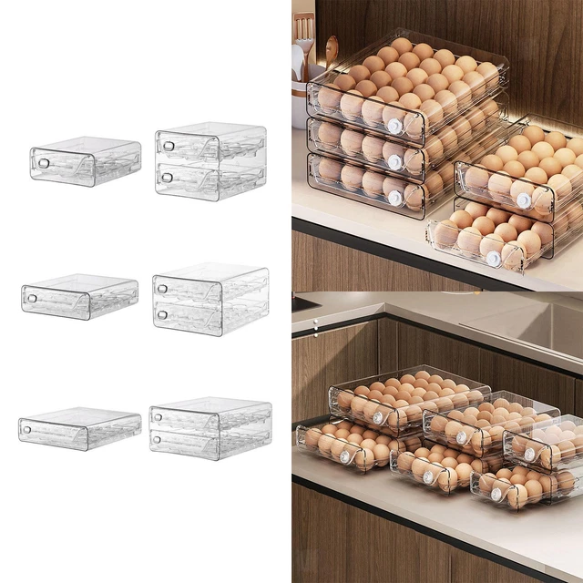 Conteneur à œufs Pour Réfrigérateur, Organiseur Pour 40 œufs, 2 Niveaux