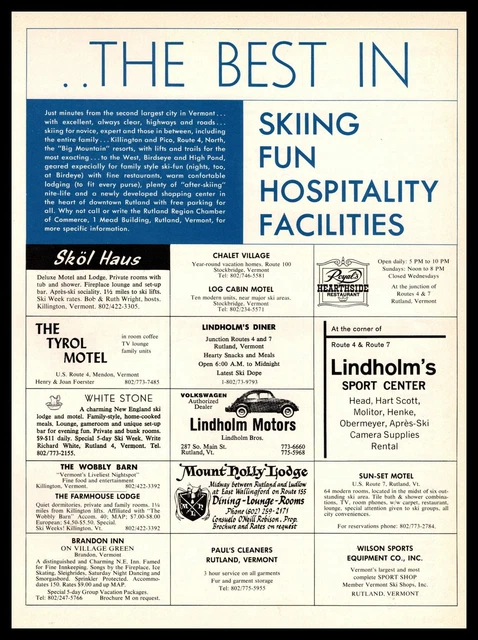1967 Lindholm Bros. Motors Volkswagen Car Dealership Rutland Vermont VW Print Ad