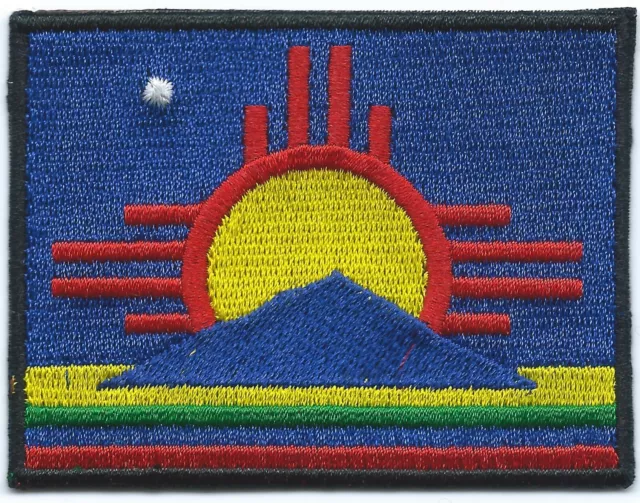 City of Roswell Flag Embroidered Patch Iron-on New Mexico USA UFO Aliens Area 51