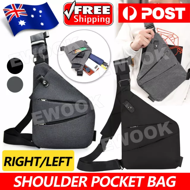 Waterproof Bag Personal Anti Theft Shoulder Man Pocket Portable Chest Travel AU