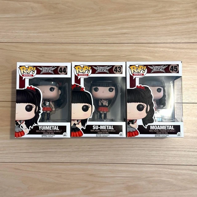 BABYMETAL FUNKO POP Rocks RARO Su-Metal, Yuimetal y Moametal Set
