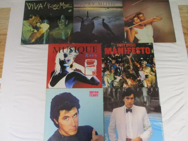 Roxy Music - Lot-45 - Sammlung 7 LP's - mit 2 Bryan Ferry Solos