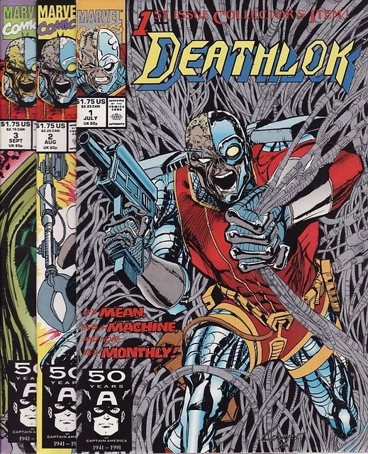 DEATHLOK #1,2,3,4 & 5 Marvel Comics Fantastic Four Uncanny X-Men Wolverine SET!