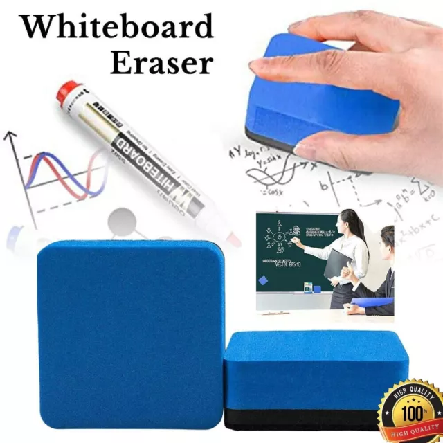 Magnetic Whiteboard Eraser Cleaner Drywipe Foam Dry Chalk For Home School
