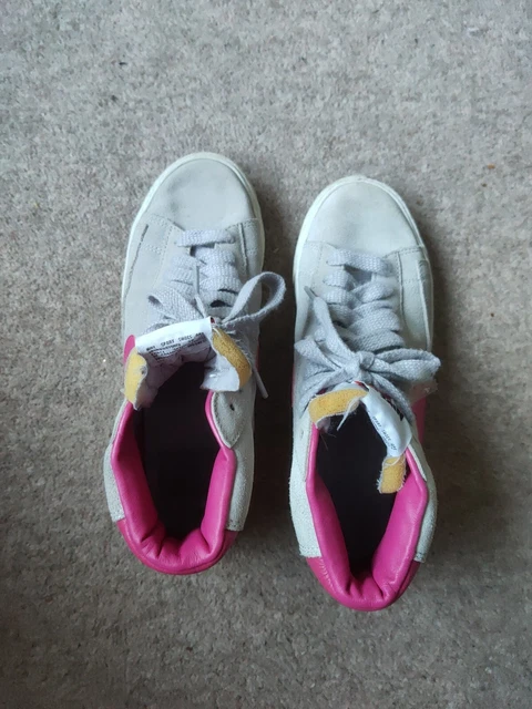 GREY AND PINK Suede Womens Nike Blazers Trainers Size 5 UK 10.00