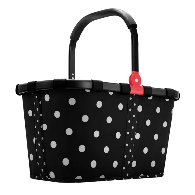 reisenthel carrybag frame mixed dots Einkaufskorb Schwarz Picknickkorb Stoffkorb