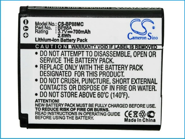 BP88A   Battery for Samsung DV200   DV300    DV300F    DV305    DV305F       NEW
