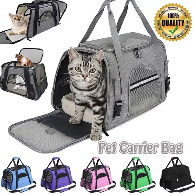 Pet Carrier Bag Portable Cat Kitten Rabbit Dog Comfort Tote Travel Animal Cage