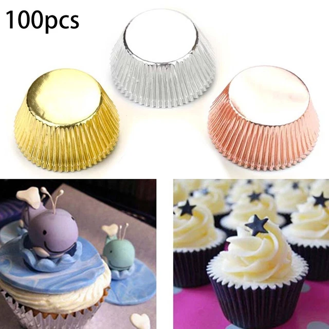 Custodia per muffin tazza cupcake 100 pz/set tazza tazze in alluminio regalo