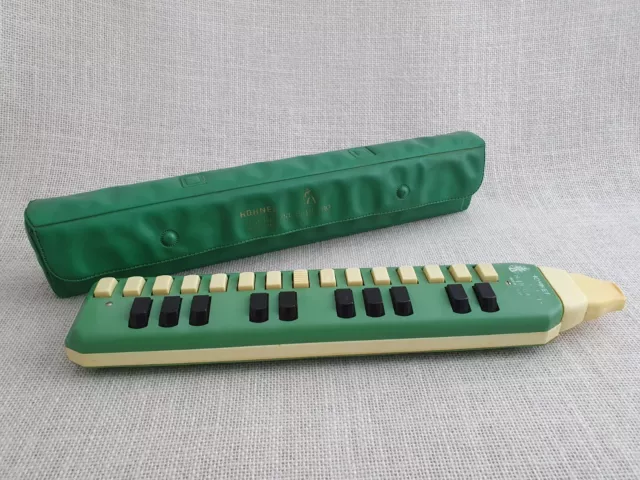 HOHNER Melodica Soprano + grünes Étui , Made in Germany, True Vintage 3